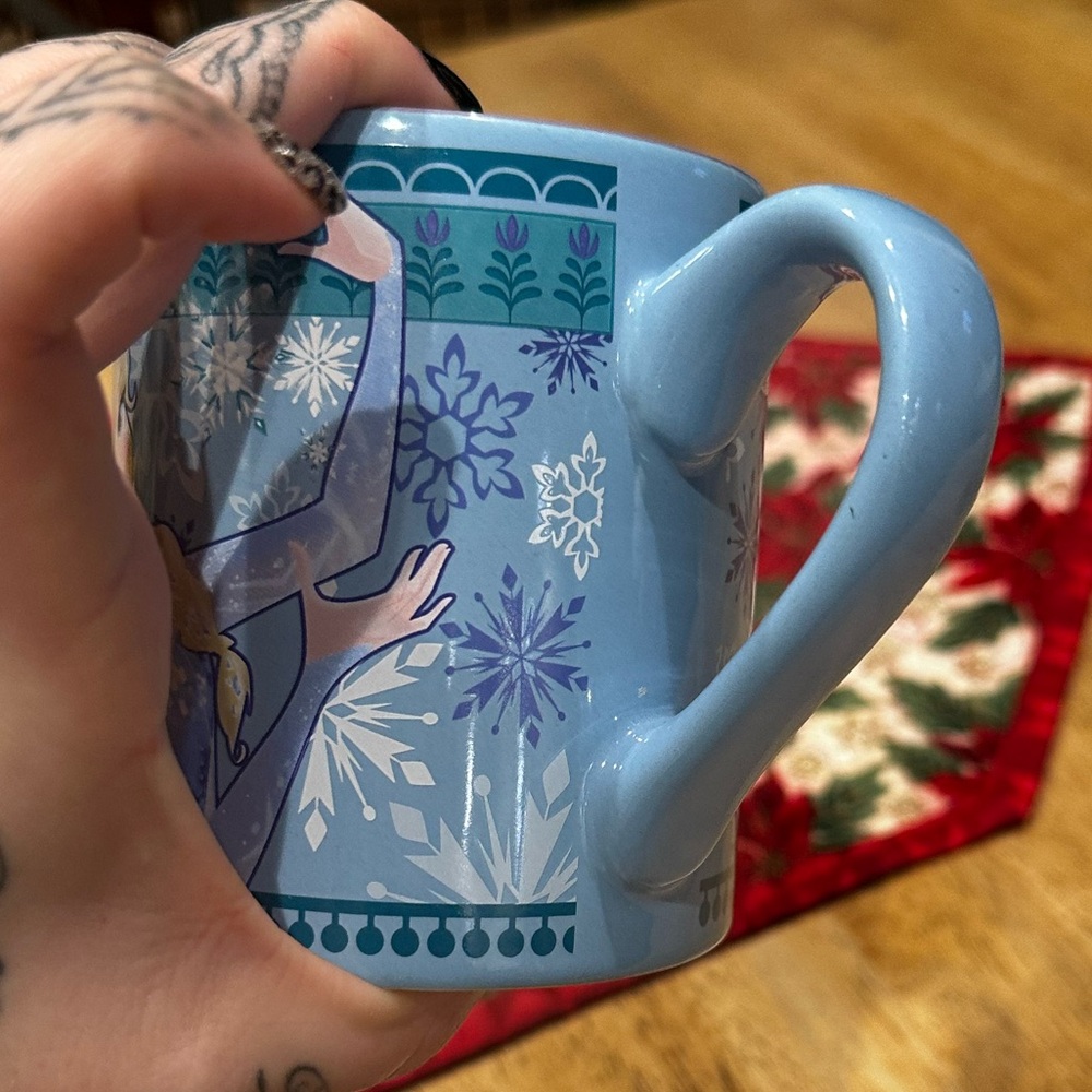 Frozen Elsa Disney Blue Mug 14 oz Ceramic Mug Dishwasher Safe Let It Go - Picture 5 of 9